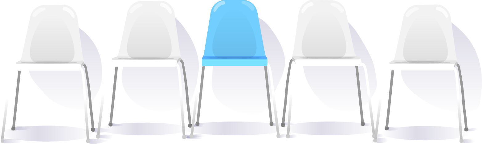 Grafik von unbesetzten Stühlen